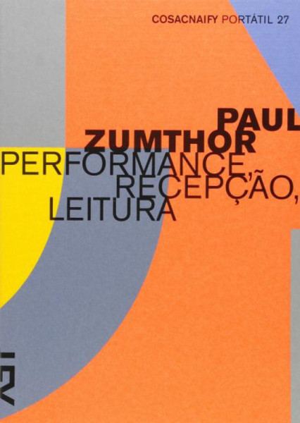 Capa de Performance, recepção, leitura - Paul Zumthor