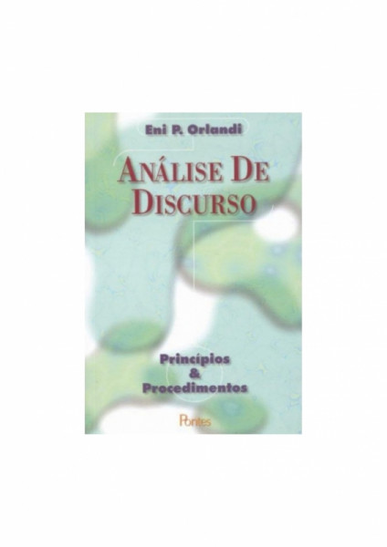Capa de Análise de Discurso - Eni P. Orlandi