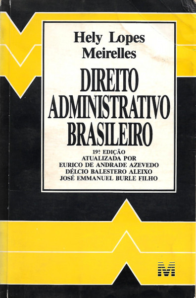 Capa de Direito administrativo brasileiro - Hely Lopes Meirelles