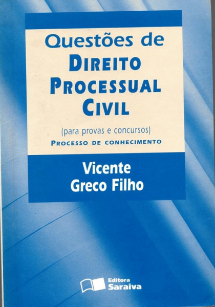 Capa de Questões de Direito Processual Civil - Vicente Greco Filho
