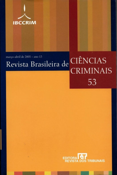 Capa de Revista Brasileira de Ciências Criminais - n. 53 - Diversos