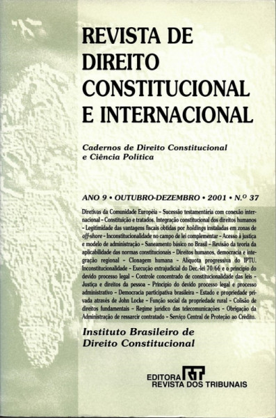 Capa de Revista de direito constitucional e internacional n.37 - Diversos