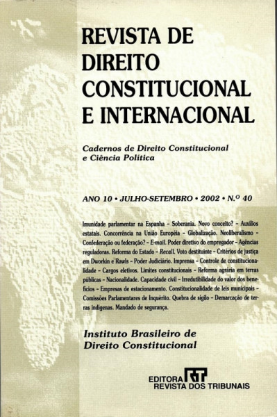 Capa de Revista de direito constitucional e internacional n.40 - Diversos