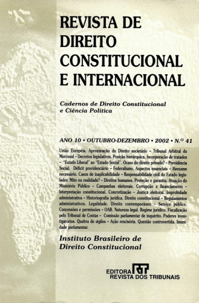 Capa de Revista de direito constitucional e internacional n.41 - Diversos