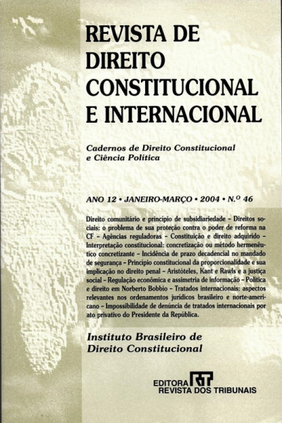 Capa de Revista de direito constitucional e internacional n.46 - Diversos