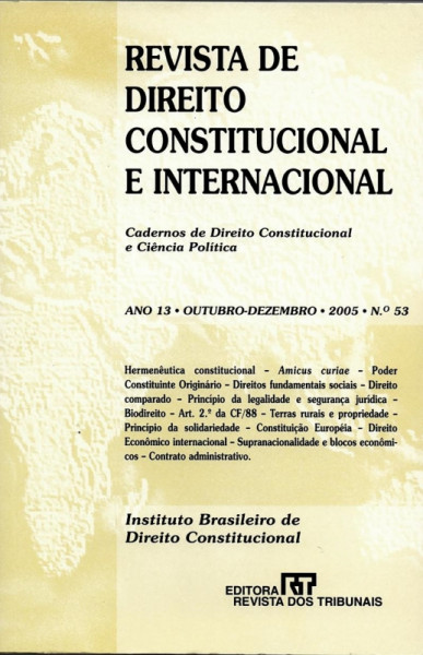 Capa de Revista de direito constitucional e internacional n.53 - Diversos