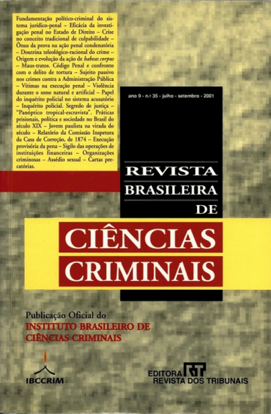 Capa de Revista Brasileira de Ciências Criminais - n° 35 - Diversos