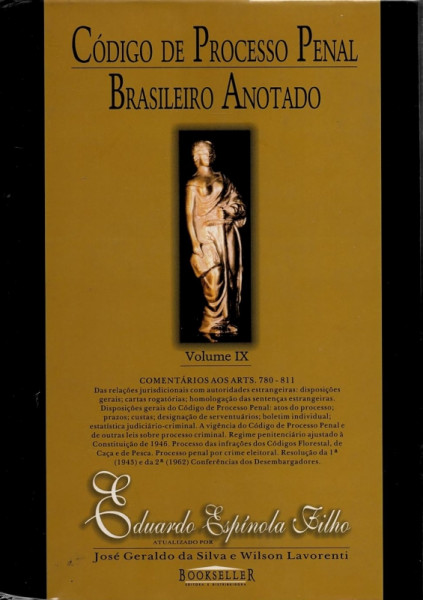 Capa de Código de Processo Penal Brasileiro Anotado - Vol. IX - Eduardo Espínola Filho