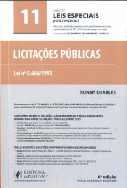 Capa de Licitações públicas - Ronny Charles