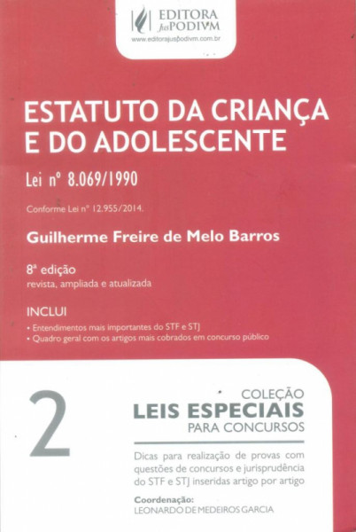 Capa de Estatuto da criança e do adolescente - Guilherme Freire de Melo Barros