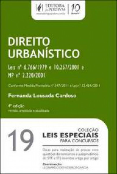 Capa de Direito urbanístico - Fernanda Lousada Cardoso