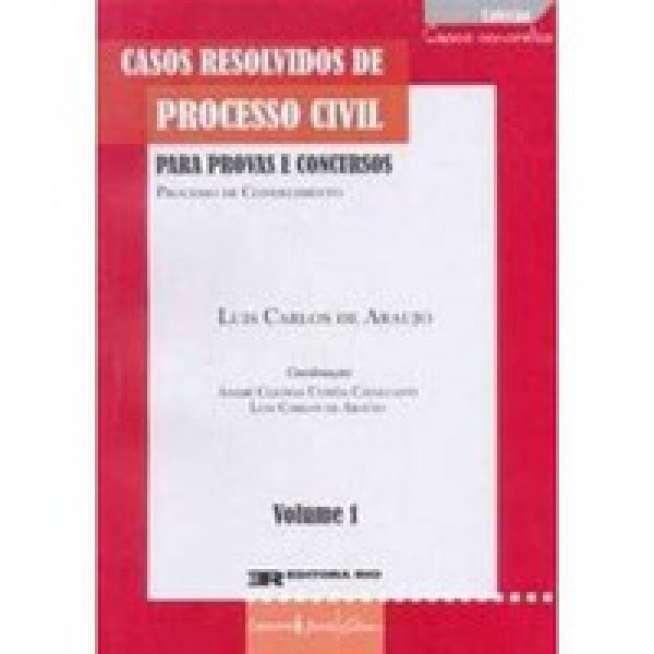 Capa de Casos resolvidos de processo civil - Luis Carlos de Araújo