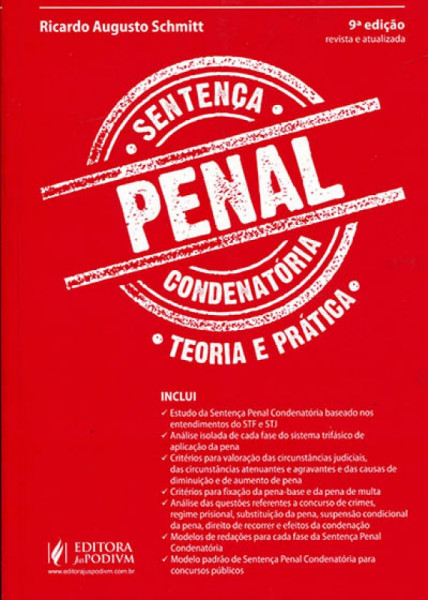 Capa de Sentença penal condenatória - Ricardo Augusto Schmitt