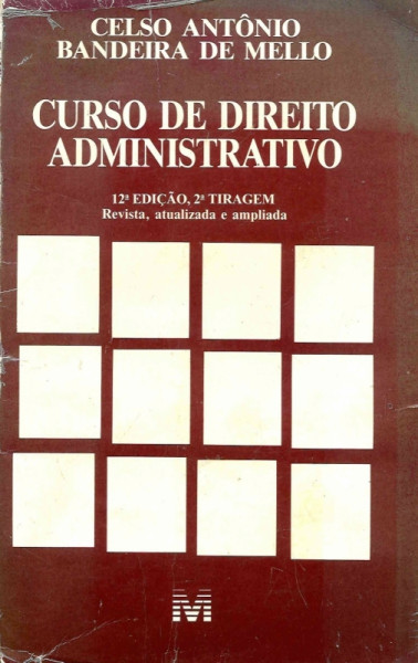 Capa de Curso de direito administrativo - Celso Antônio Bandeira de Mello