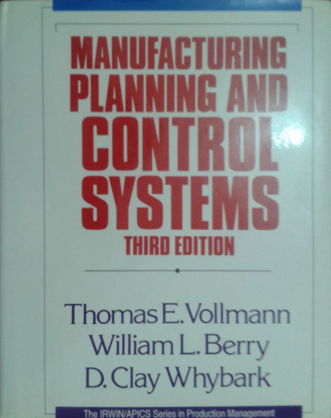 Capa de Manufacturing planning and control systems - Thomas E. Vollmann William L. Berry D. Clay Whybark