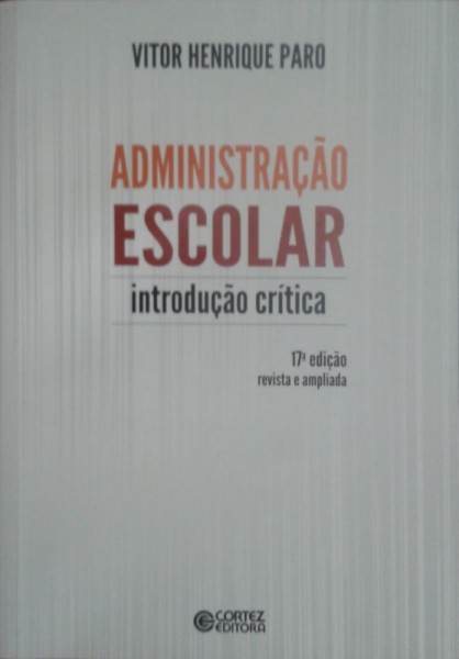 Capa de Administração escolar - Vitor Henrique Paro