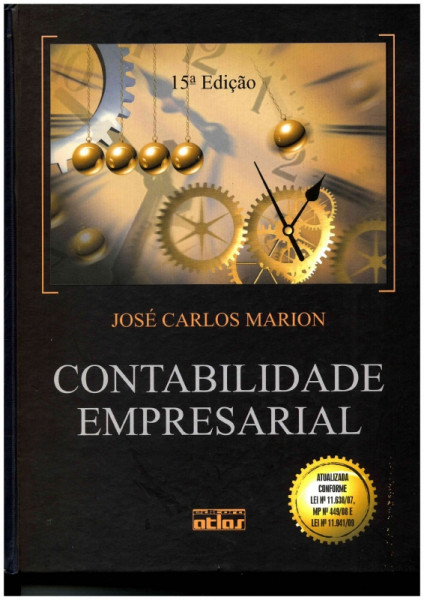 Capa de Contabilidade empresarial - José Carlos Marion
