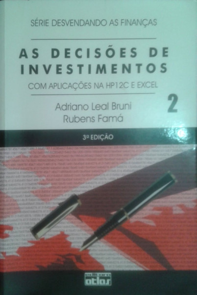 Capa de As decisões de investimentos - Adriano Leal Bruno Rubens Famá
