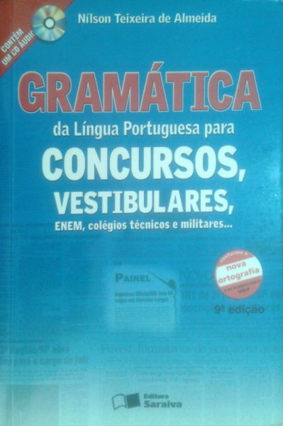 Capa de Gramática da língua portuguesa para concursos, vestibulares, ENEM, colégios técnicos e militares - Nilson Teixeira de Almeida
