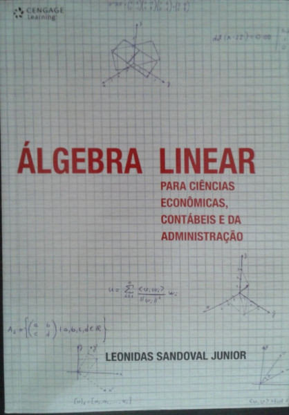 Capa de Álgebra linear - Leonidas Sandoval Junior