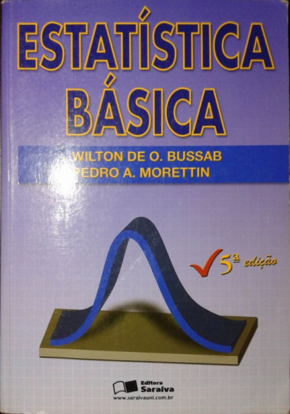 Capa de Estatística básica - Wilton de O. Bussab Pedro A. Morettin