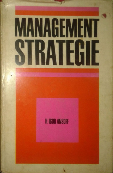 Capa de Management strategie - H. Igor Ansoff
