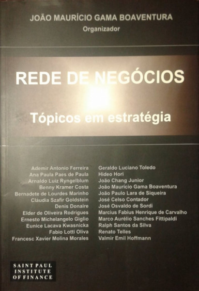 Capa de Redes de negócios - João Maurício Gama Boaventura Org.