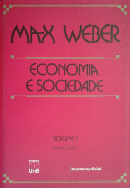 Capa de Economia e sociedade volume 1 - Max Weber