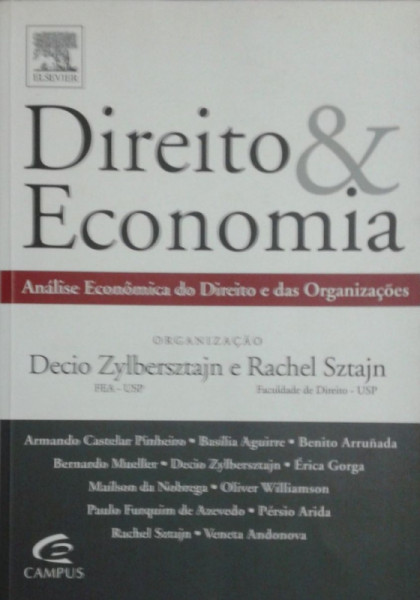 Capa de Direito e economia - Decio Zylbersztajn Rachel Sztajn