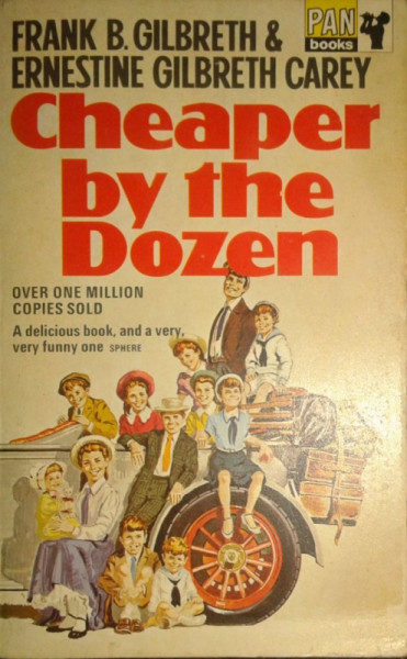 Capa de Cheaper by the dozen - Frank B. Gilbreth Ernestine Gilbreth Carey