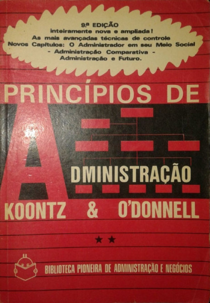 Capa de Princípios de administração - Harold Koontz Cyril ODonnell