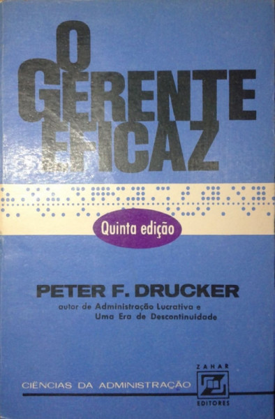 Capa de O gerente eficaz - Peter F. Drucker