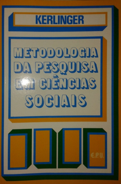 Capa de Metodologia da pesquisa em ciências sociais - Fred Nichols Kerlinger
