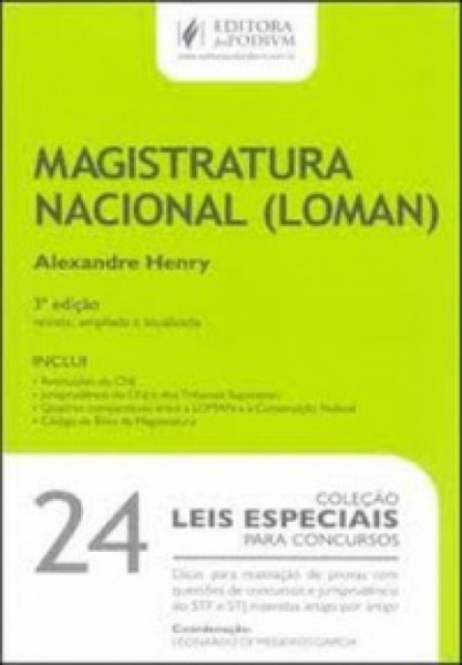 Capa de Magistratura Nacional LOMAN - Alexandre Henry