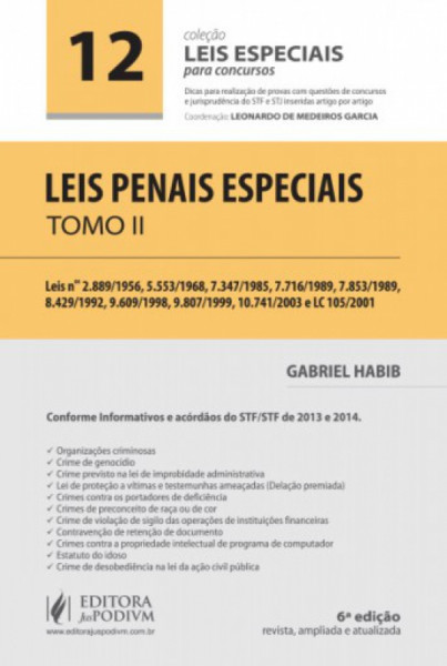 Capa de Leis penais especiais, tomo II - Gabriel Habib
