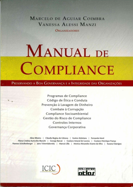 Capa de Manual de compliance - Marcelo de Aguiar Coimbra; Vanessa Alessi Manzi