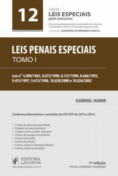 Capa de Leis penais especiais, tomo I - Gabriel Habib