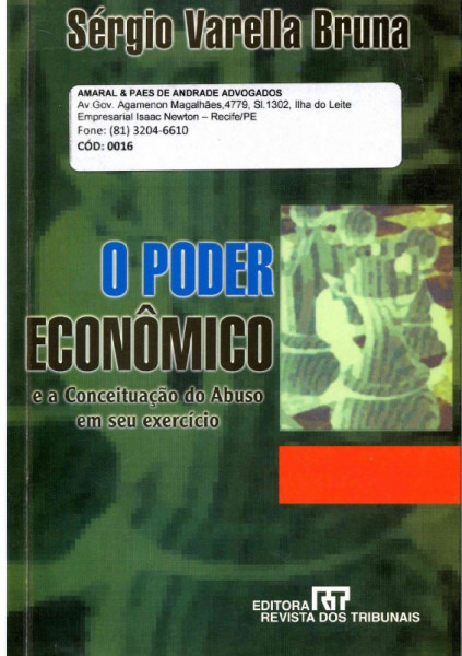 Capa de O PODER ECONÔMICO - Sérgio Varella Bruna