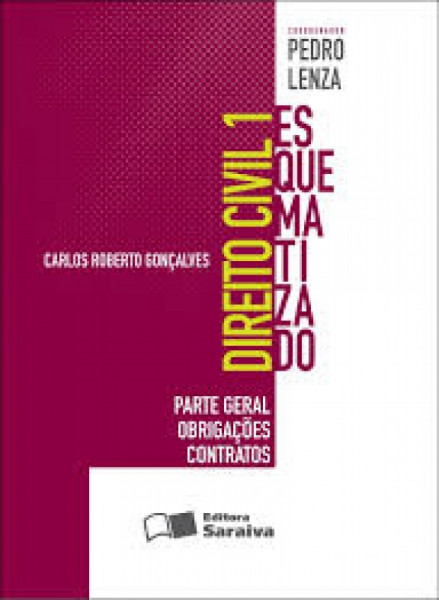 Capa de Direito civil esquematizado volume 1 - Carlos Roberto Gonçalves