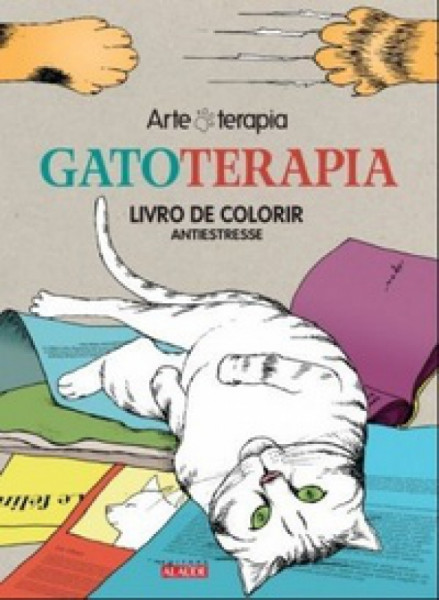 Capa de Gatoterapia Livro de Colorir Antiestresse - Mademoiselle Ève