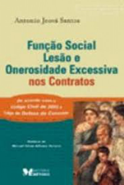 Capa de Função social lesão e onerosidade excessiva nos contratos - Antonio Jeová Santos