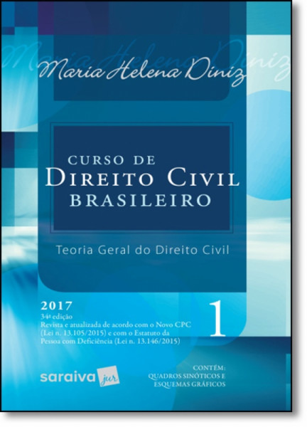 Capa de Curso de direito civil brasileiro volume I - Maria Helena Diniz