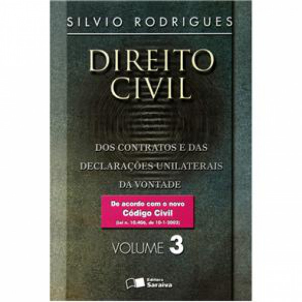 Capa de Direito civil volume 3 - Silvio Rodrigues
