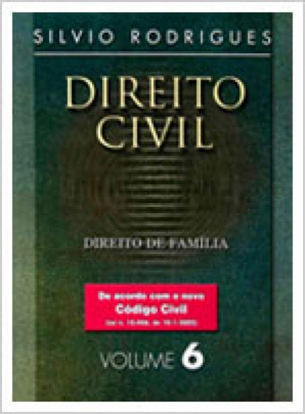 Capa de Direito civil volume 6 - Silvio Rodrigues