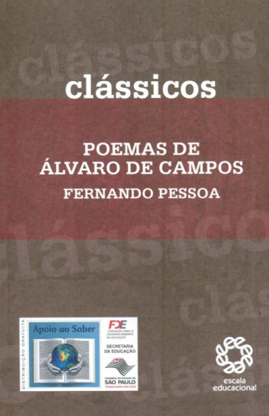 Capa de Poemas de Álvaro de Campos - Fernando Pessoa