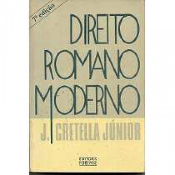 Capa de Direito Romano Moderno - Jose Cretella Junior