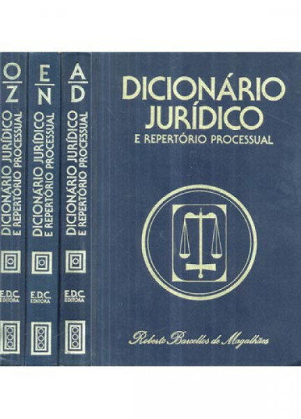 Capa de Dicionário Jurídico Vol. 1 - Roberto Barcellos de Magalhães