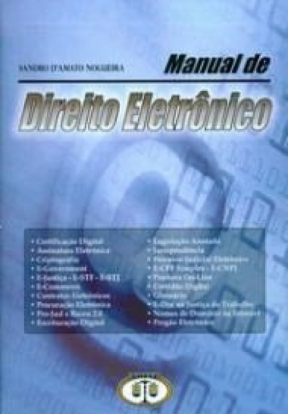 Capa de Manual de Direito Eletrônico - Sandro Damato Nogueira
