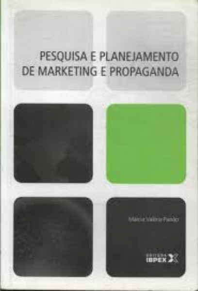 Capa de Pesquisa e Planejamento de Marketing e Propaganda - Márcia Valéria Paixão
