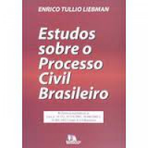 Capa de Estudos sobre o processo civil brasileiro - Enrico Tullio Liebman